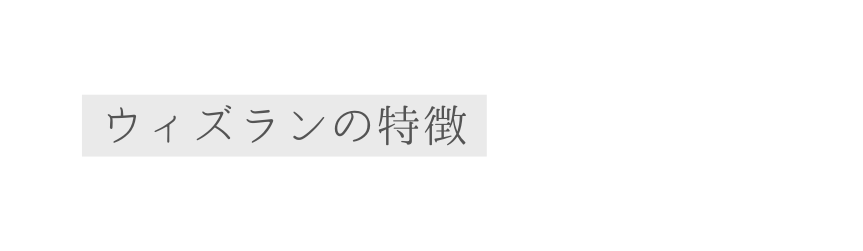 ウィズランの特徴